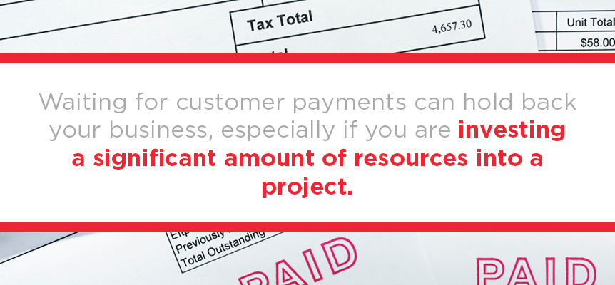 waiting for customer payments in field service